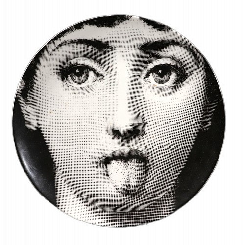 Fornasetti Atalier Fornasetti Porcelain Themes & Variation Plate, Pattern Number 82, 1990s SOLD &bull;