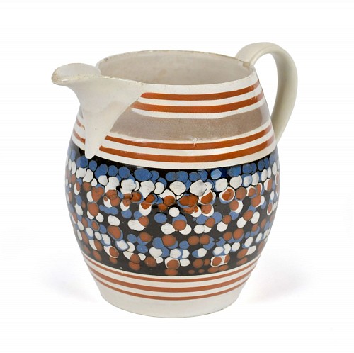 Mocha Mocha Pottery Polka Dot Pattern Jug, 1800-20