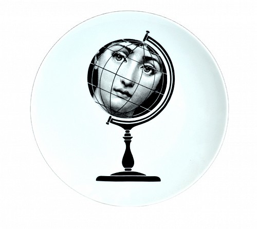 Piero Fornasetti Fornasetti Themes & Variations Plate, Number 119, the iconic image of  Lina Cavalieri as a Globe, Atelier Fornasetti, 1980s-1990 $785