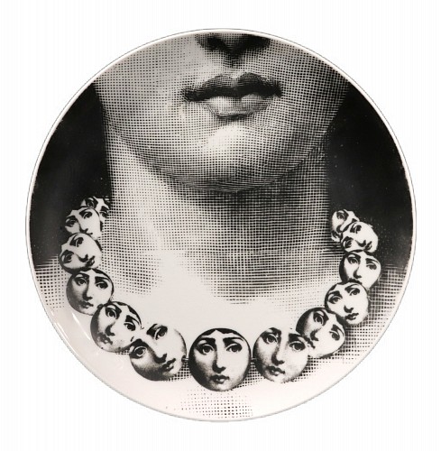 Piero Fornasetti Piero Fornasetti Porcelain Themes & Variation Plate, Number 107, 1960s-70s SOLD &bull;