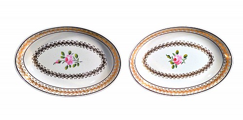 Neale & Co. Antique English Neale or Neale & Wilson Creamware Oval Dishes, Circa 1785-90 $1,500