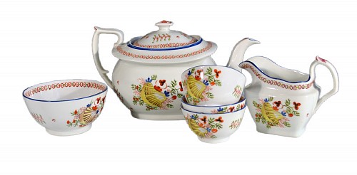 New Hall New Hall Porcelain Pattern 1045 Part Tea Service with Sea Shell & Seaweed Painting, 1813-17 $950
