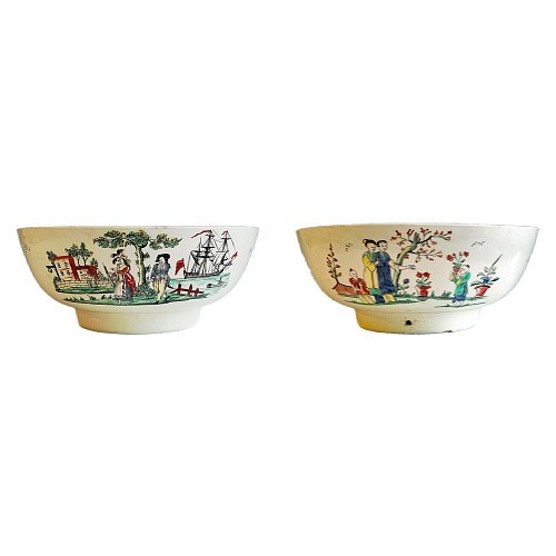 Search:  Creamware Pottery, A World Away: Creamware Sailor's Farewell and Chinoiserie Punch Bowl, 1800-20, $2,500