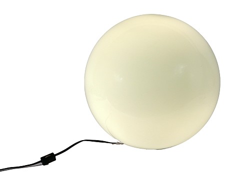 Inventory:  Mid-century Modern, Lunar Glow: Mid-century Modern Glass Orb Lamp by Paul Mayen for Habitat, 1960-70, $1,250