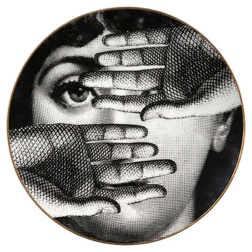 Inventory:  Piero Fornasetti, Fornasetti Rosenthal Porcelain Plate- Temi e Variazioni- Themes and Variation, Motiv 15, 1980s, $600