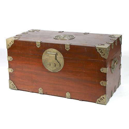 Inventory:  China Trade, Chinese Export Large Camphor Wood Sailor's Large Sea Chest, 19th Century, $2,500