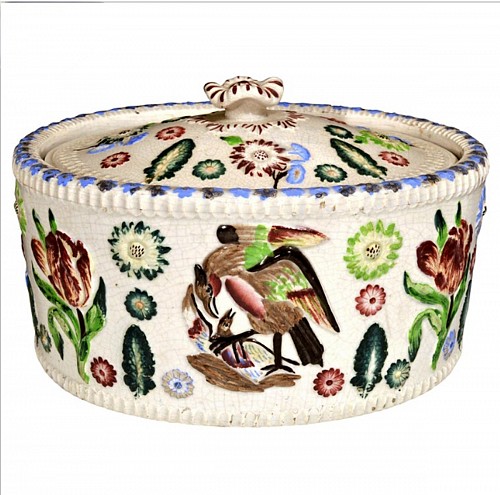 Pearlware English Pottery Game Pie Tureen and Cover, 1860s SOLD &bull;