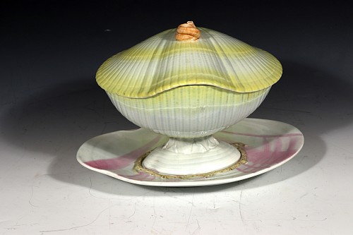 Wedgwood Pottery Wedgwood Pearlware Nautilus Sauce Tureen, Cover & Stand, 1790 $2,500