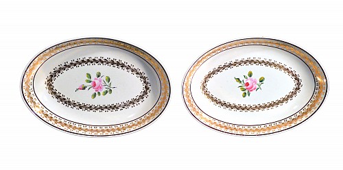 Neale & Co. Antique English Neale or Neale & Wilson Creamware Oval Dishes, Circa 1785-90 $1,500