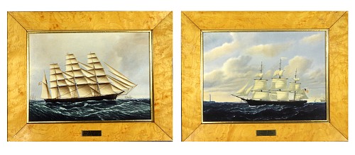 Inventory:  Wedgwood Pottery, Wedgwood Porcelain Plaques of the Ships The Great Republic and The Dashing Wave, 1976 - 1981, $3,000