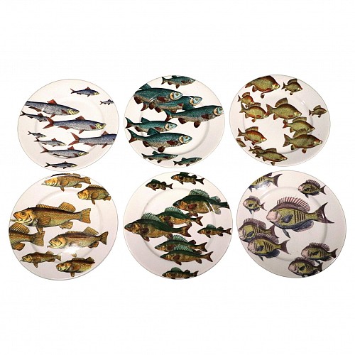 Inventory:  Piero Fornasetti, A Sea of Imagination: Piero Fornasetti&acirc;s Iconic Pesci Plates, 1950s, SOLD &bull;