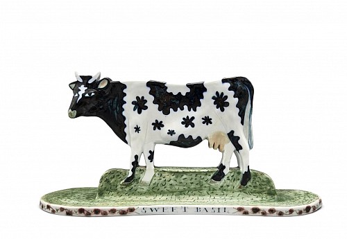 Mara Superior Maria Superior Porcelain Model of "Sweet Basil", a model of a Cow, 1992