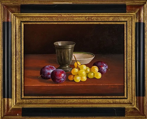 Jean Marie Daneis Jean-Marie Daneis, Still Life with White Grapes and Plums, Late 20th Century $1,450