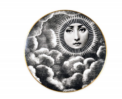 Inventory:  Piero Fornasetti, Rosenthal Porcelain Themes & Variations Plate For Piero Fornasetti, The Sun, Motiv 18, 1980s, $795