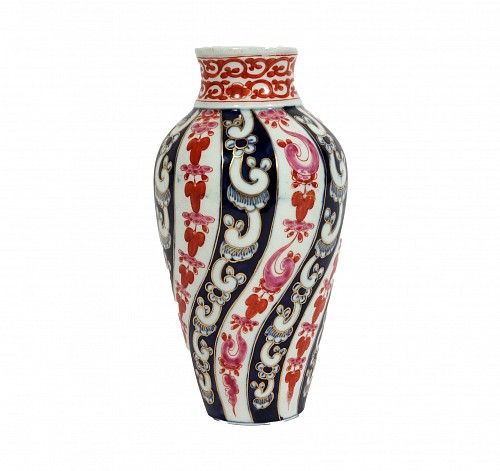 Inventory:  First Period Worcester Porcelain, First Period Worcester Porcelain Imari ""Queen Charlotte"" Pattern Vase, 1775, $950