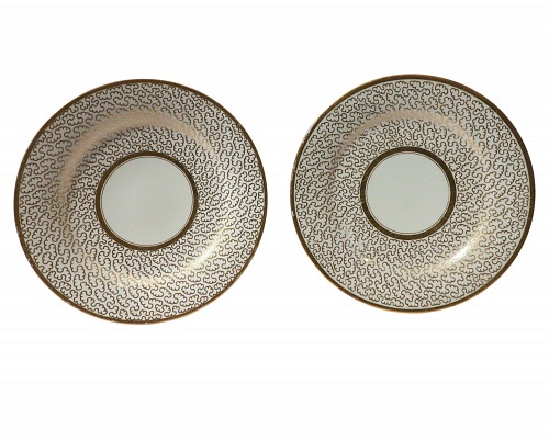 Inventory:  Barr, Flight & Barr Factory Porcelain, Barr Flight & Barr Worcester Pair of Vermillion Side Plates, 1820, $650
