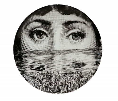 Piero Fornasetti Piero Fornasetti Themes & Variation Porcelain Plate, Number 89, 1980s $700
